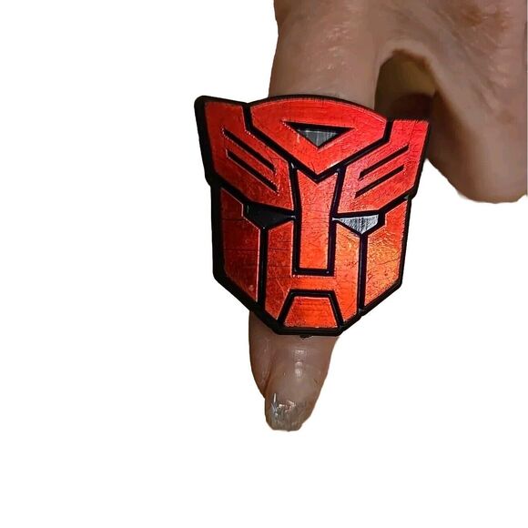Transformer Red And Black Plastic Ring Pre-owned Unwrapped, Action Figure Toy - Picture 1 of 2